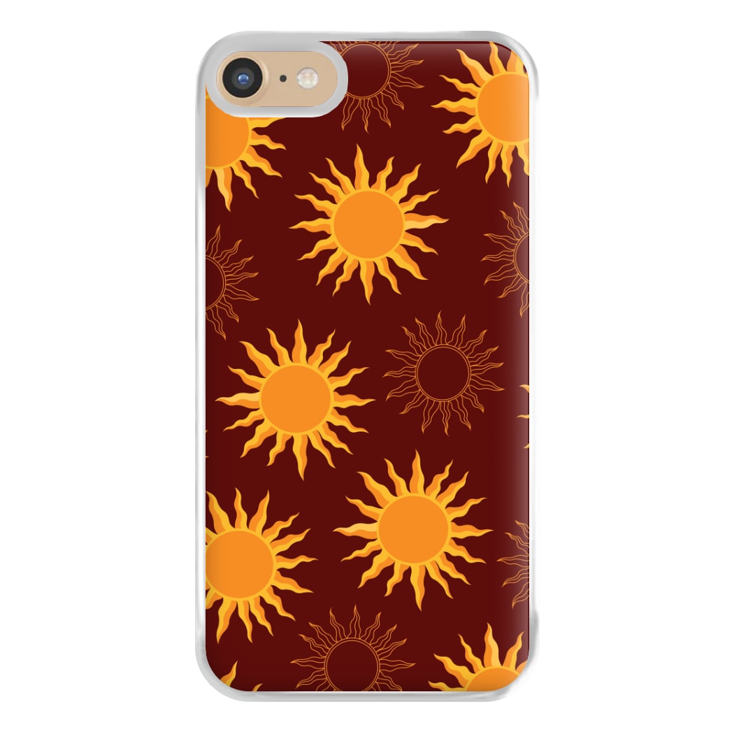 Vintage Sun Pattern Phone Case for iPhone 6 / 7 / 8 / SE