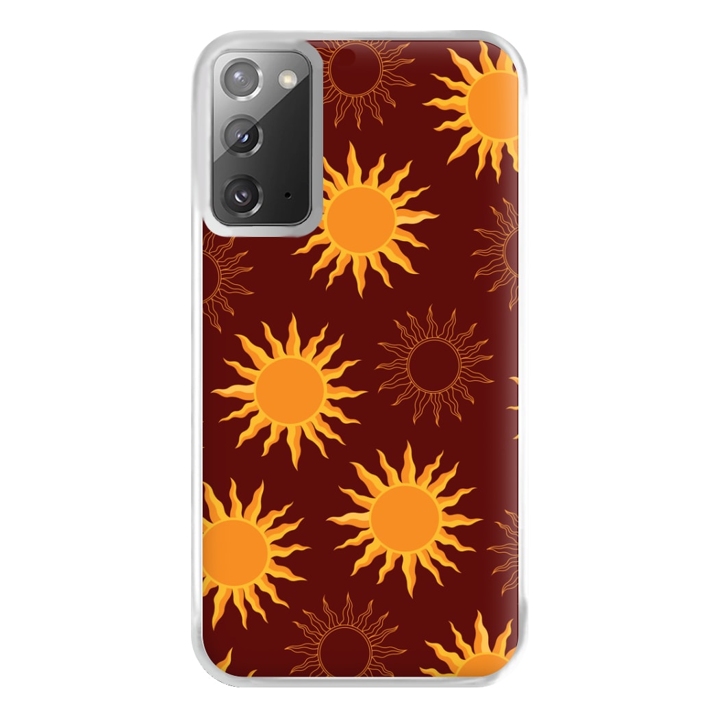 Vintage Sun Pattern Phone Case for Galaxy Note 20 Ultra