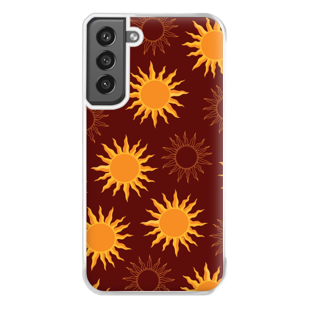 Vintage Sun Pattern Phone Case for Galaxy S21FE