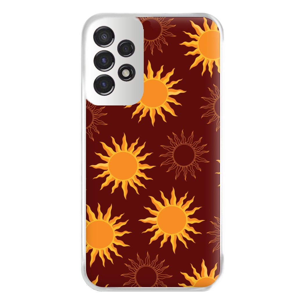 Vintage Sun Pattern Phone Case for Galaxy A53