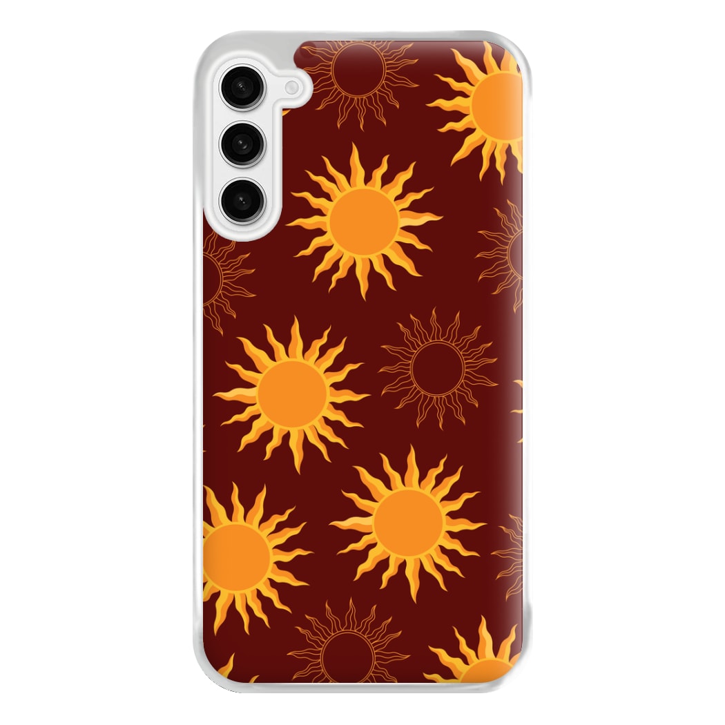 Vintage Sun Pattern Phone Case for Galaxy S23FE