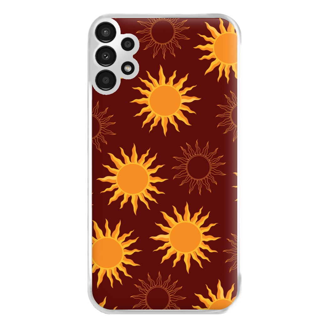Vintage Sun Pattern Phone Case for Galaxy A13