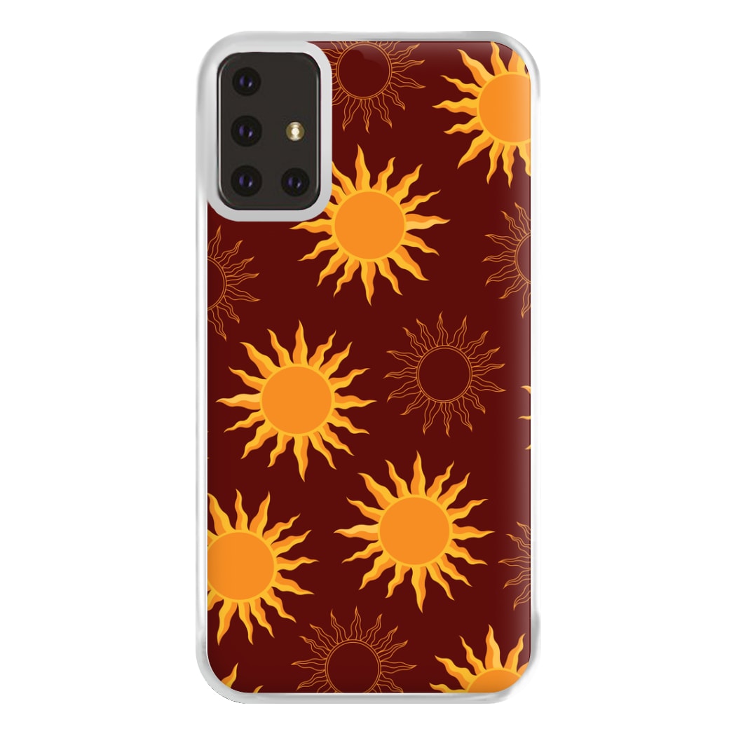 Vintage Sun Pattern Phone Case for Galaxy A71