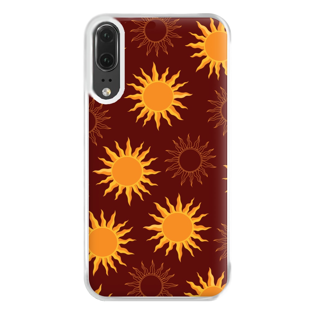 Vintage Sun Pattern Phone Case for Huawei P20