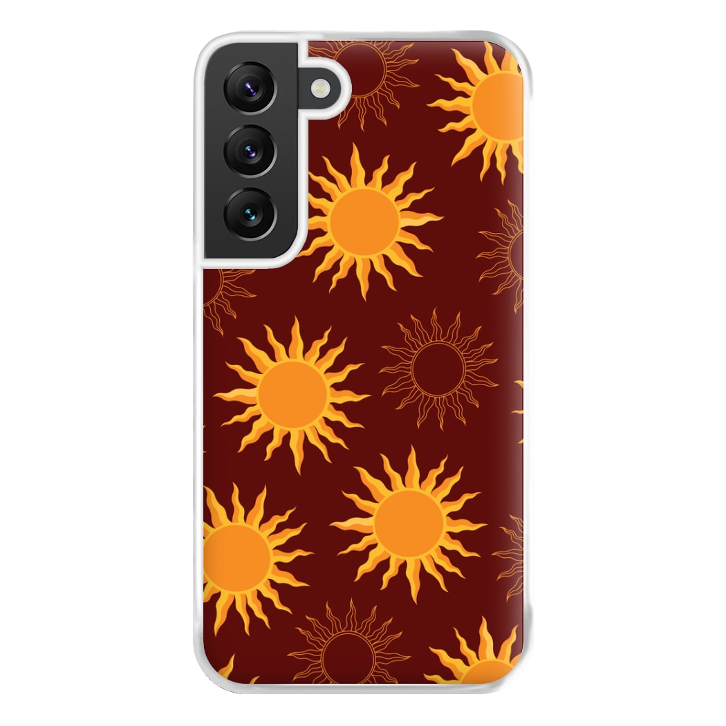 Vintage Sun Pattern Phone Case for Galaxy S22 Plus