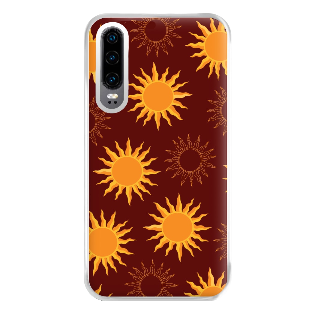 Vintage Sun Pattern Phone Case for Huawei P30