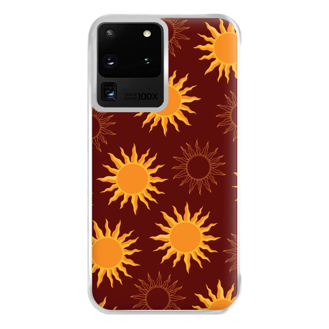 Vintage Sun Pattern Phone Case for Galaxy S20 Ultra