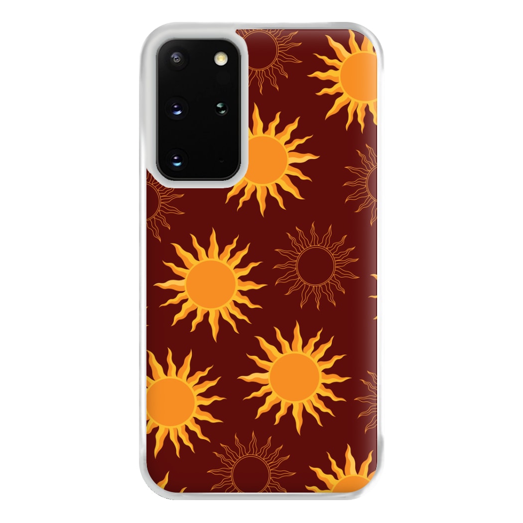 Vintage Sun Pattern Phone Case for Galaxy S20 Plus