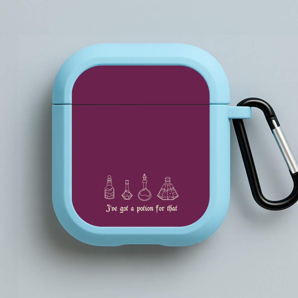I've Got A Potion For You Dark Pink Blue AirPods Case