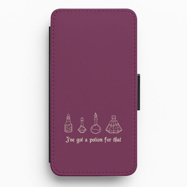 I've Got A Potion For You Dark Pink Flip / Wallet Phone Case