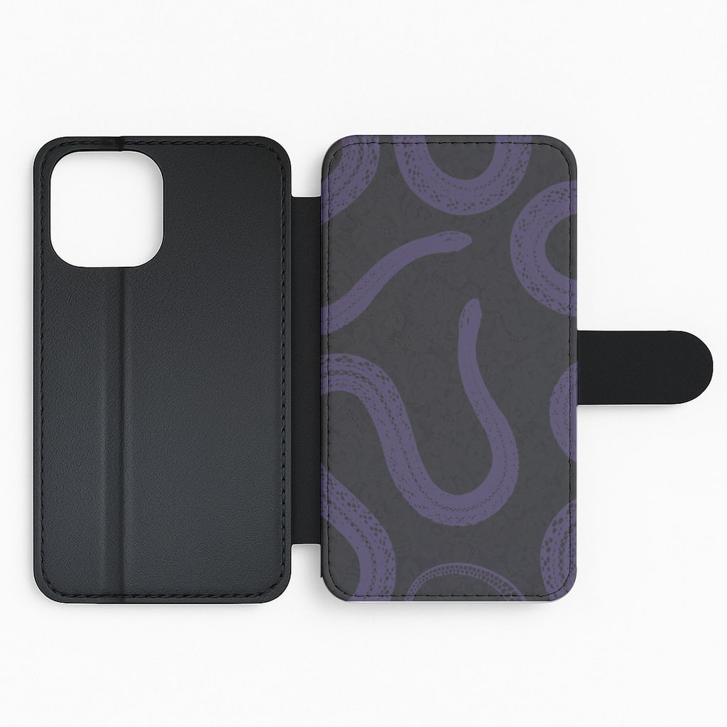 Snakes And Lace Pattern Flip / Wallet Phone Case