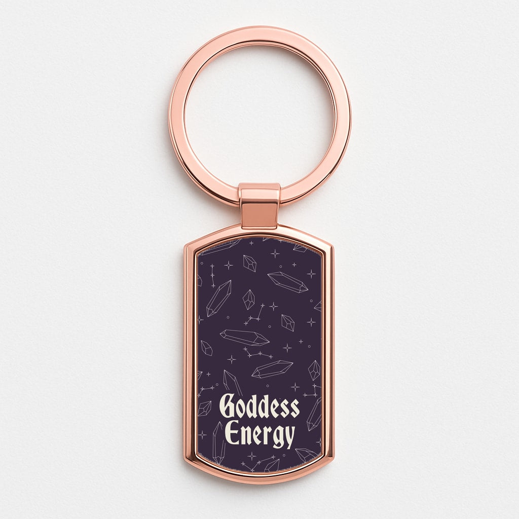 Goodess Energy Pattern Rose Gold Keyring