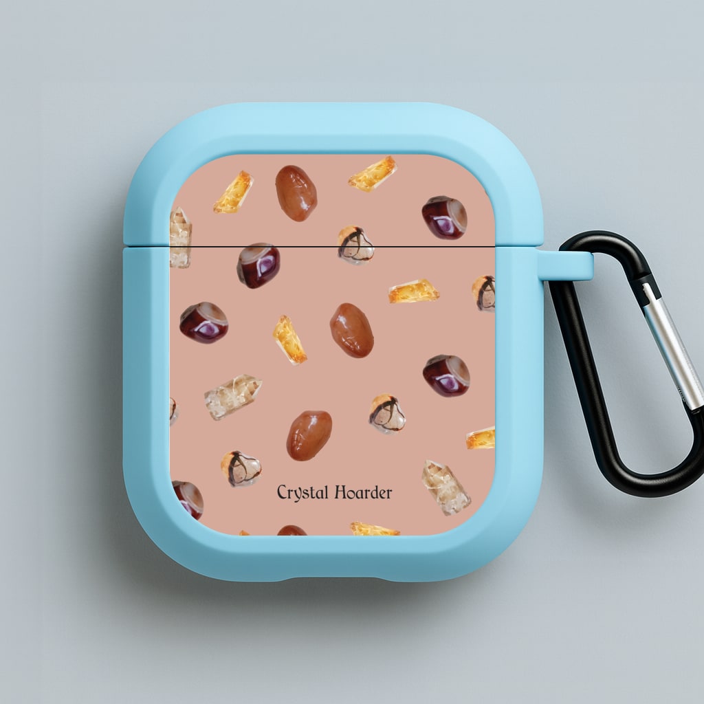 Crystal Hoarder Pattern Blue AirPods Case