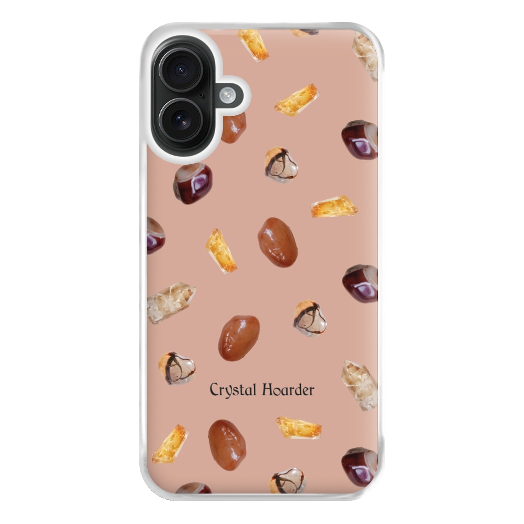 Crystal Hoarder Pattern Phone Case for iPhone 16 Plus