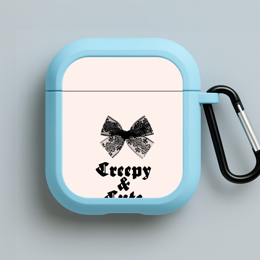 Creepy And Cute Coquette Blue AirPods Case
