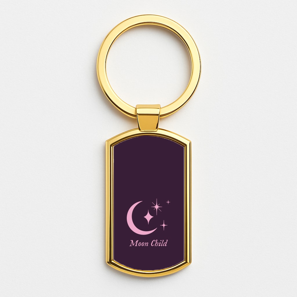 Moon Child Gold Keyring