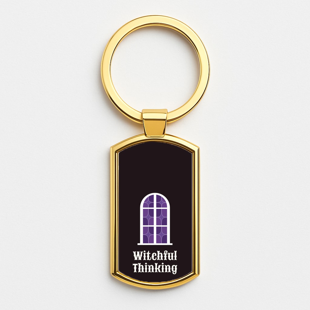 Witchful Thinking Gold Keyring