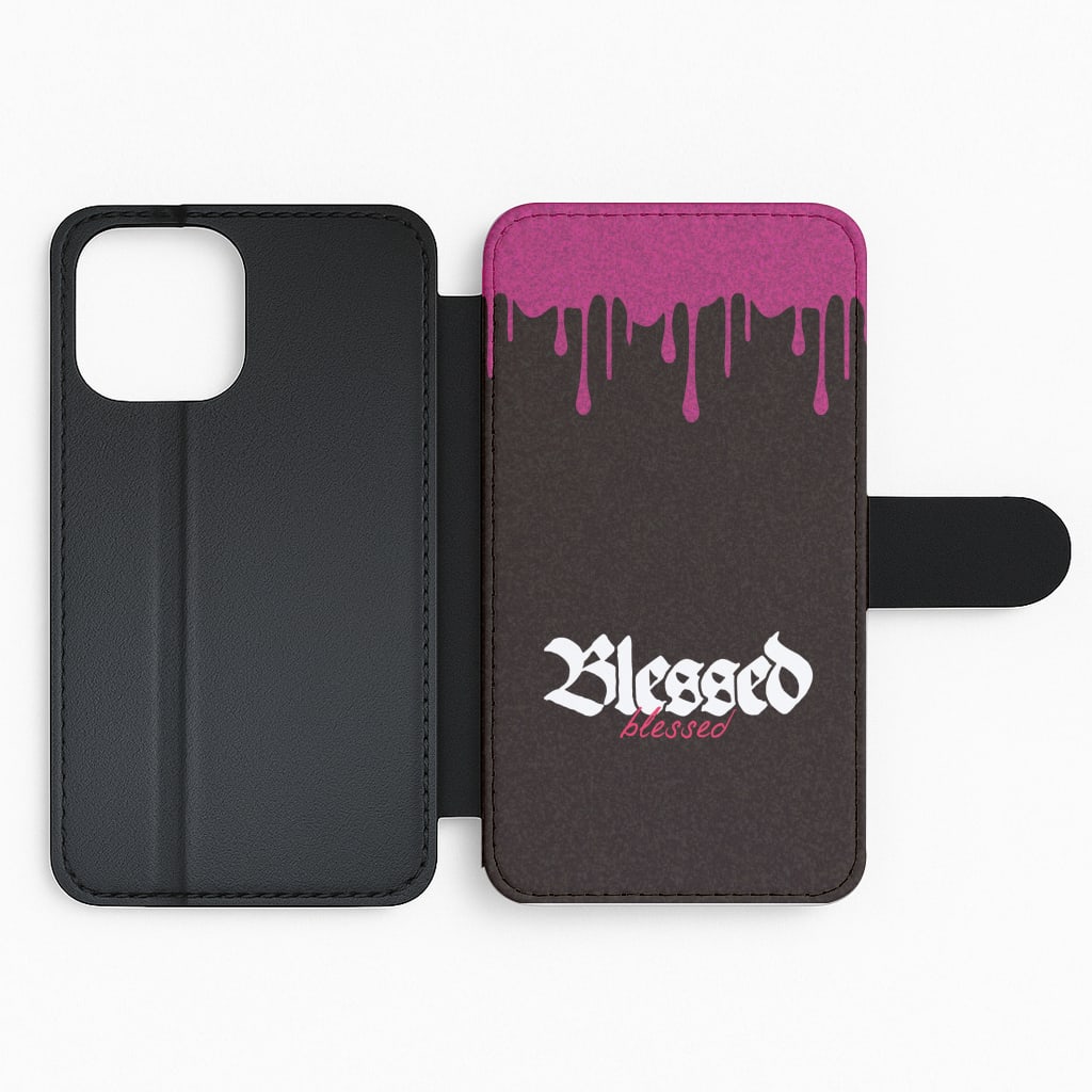 Glitter Blessed Flip Phone Case