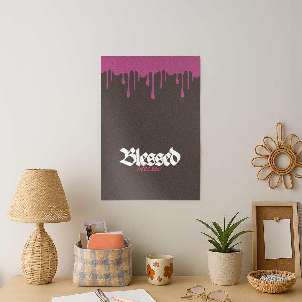 Glitter Blessed Art Print