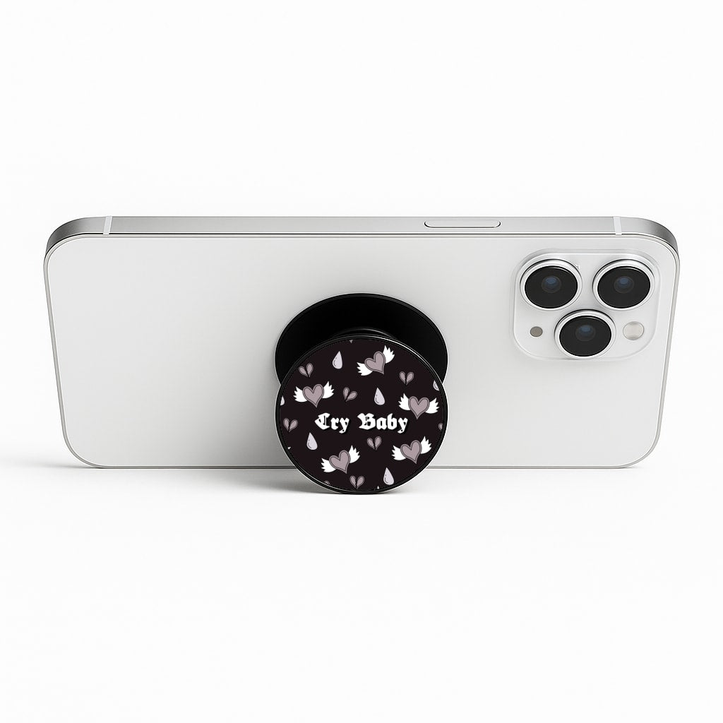 Cry Baby Monochrome Hearts Pattern FunGrip