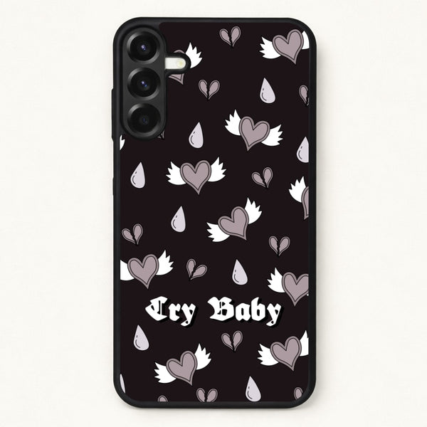 Cry Baby Monochrome Hearts Pattern Phone Case for Galaxy A37