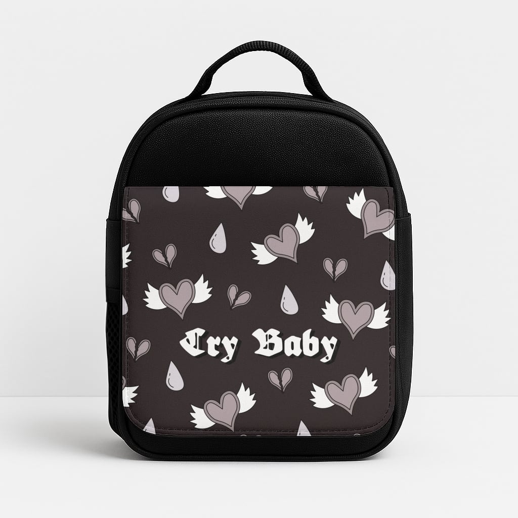 Cry Baby Monochrome Hearts Pattern Lunchbox