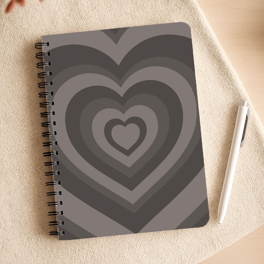 Abstract Black Heart Notepad