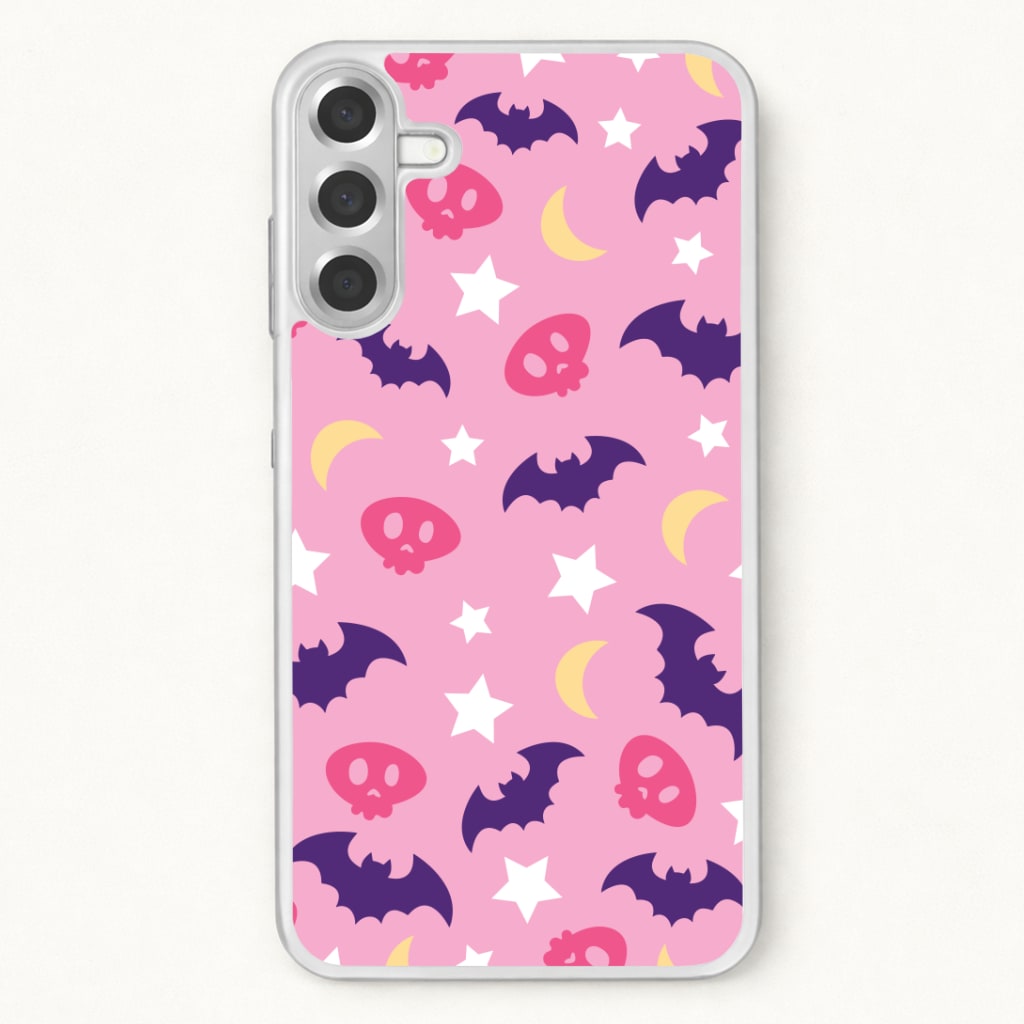 Skull, Bats And Stars Pattern Phone Case for Galaxy A57