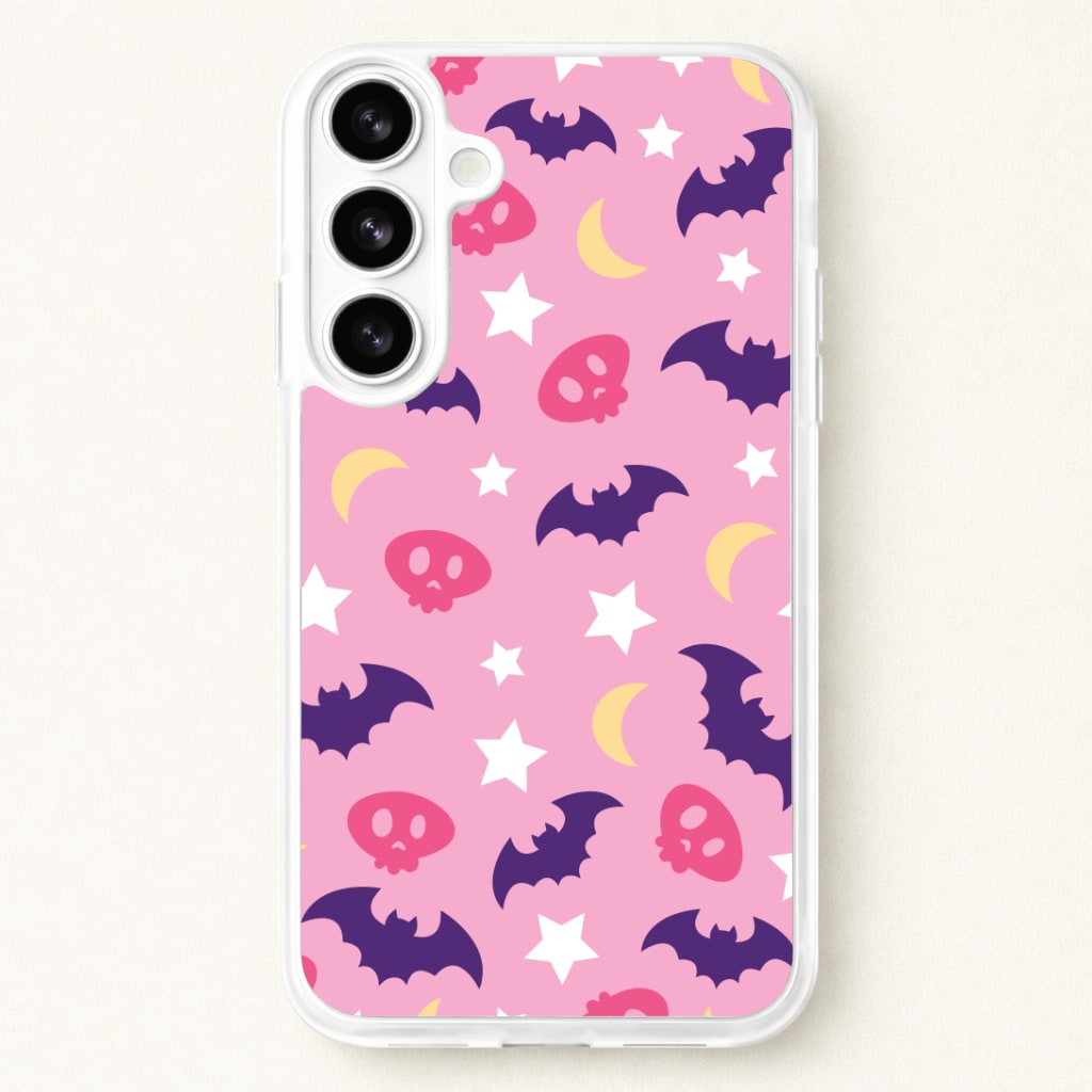 Skull, Bats And Stars Pattern Phone Case for Galaxy S26