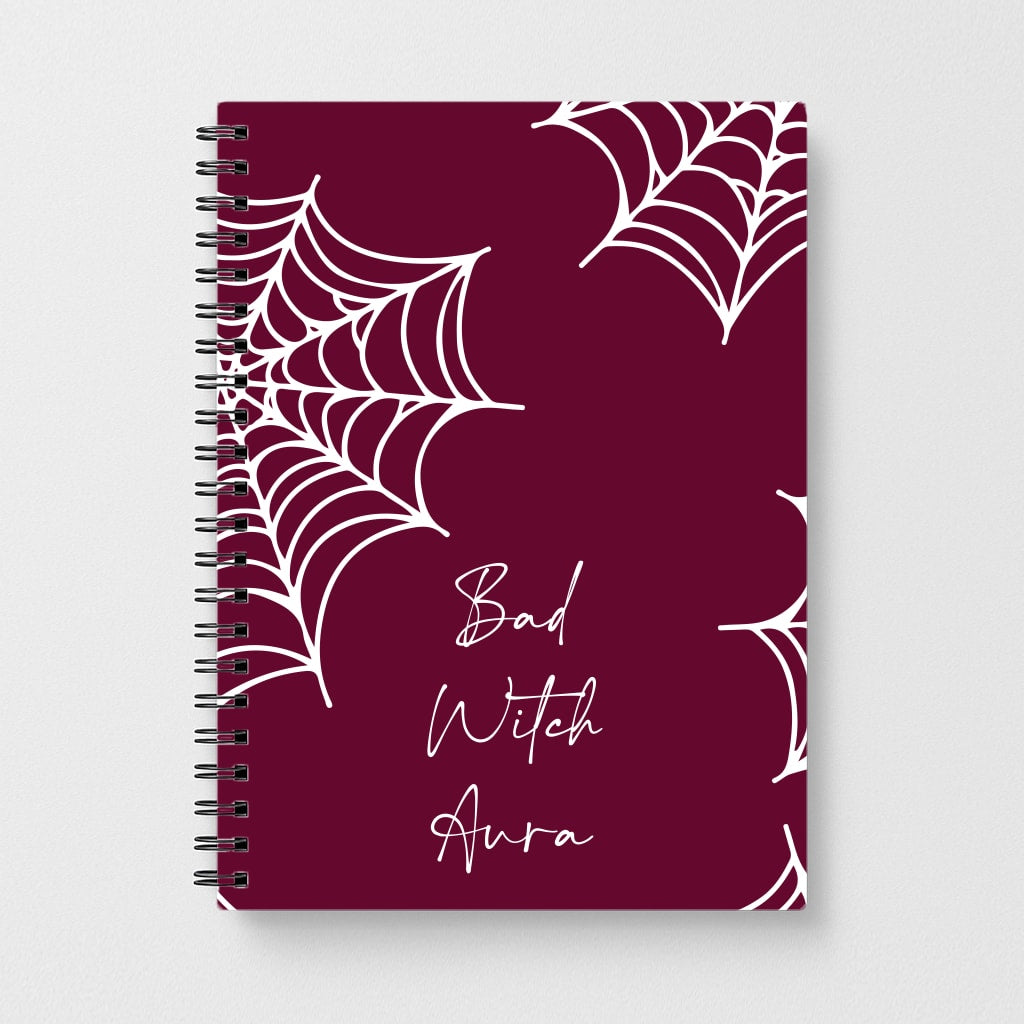 Bad Witch Aura Spider Webs Notebook