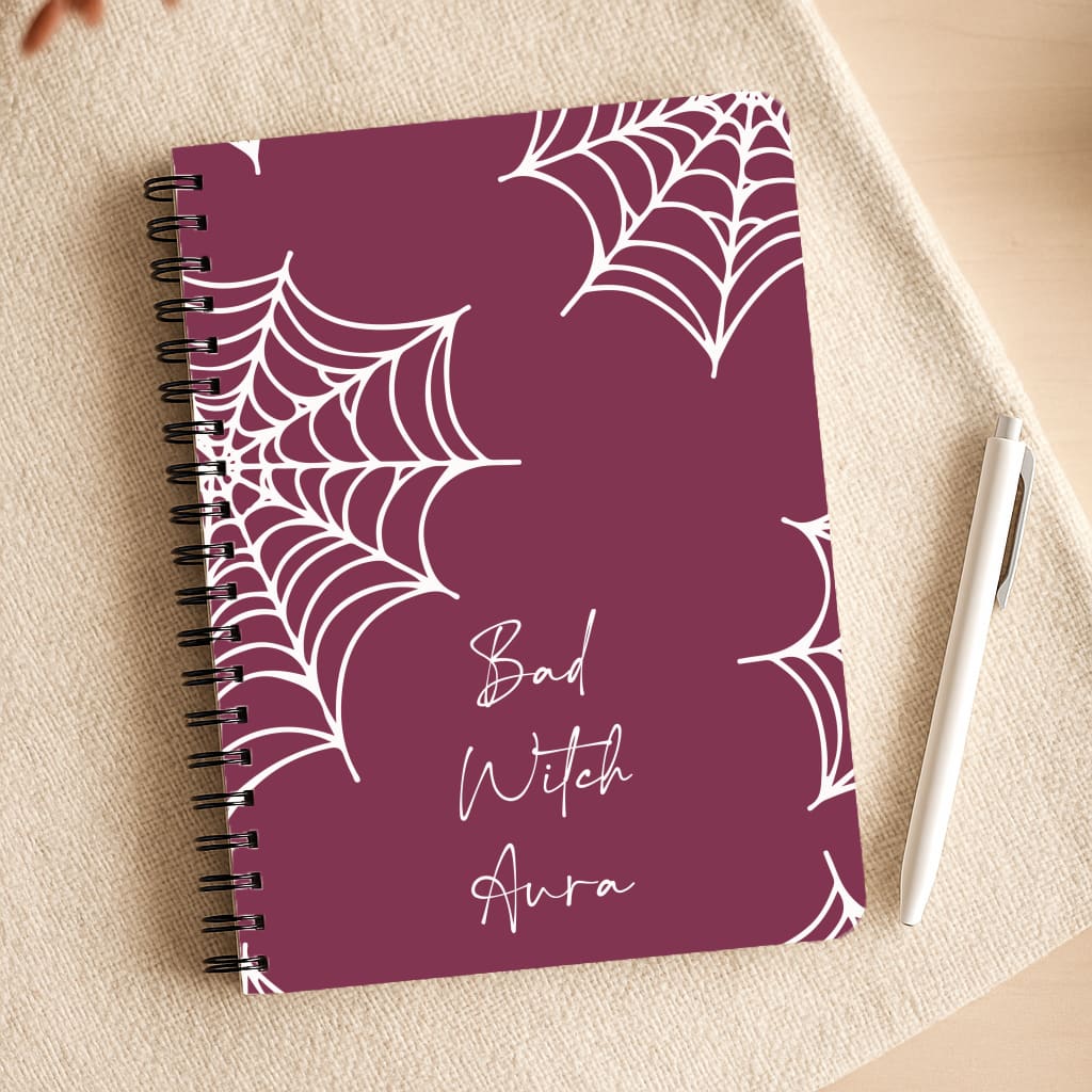 Bad Witch Aura Spider Webs Notepad
