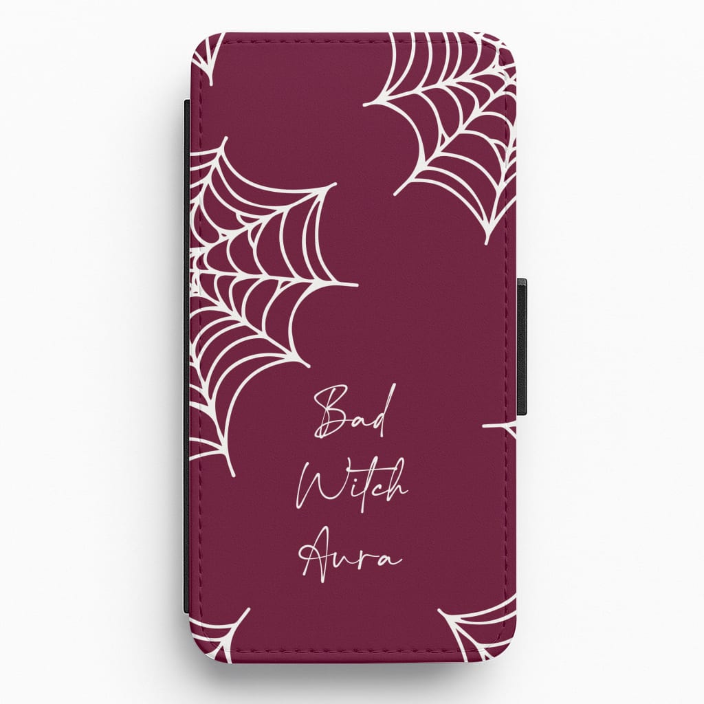 Bad Witch Aura Spider Webs Flip / Wallet Phone Case