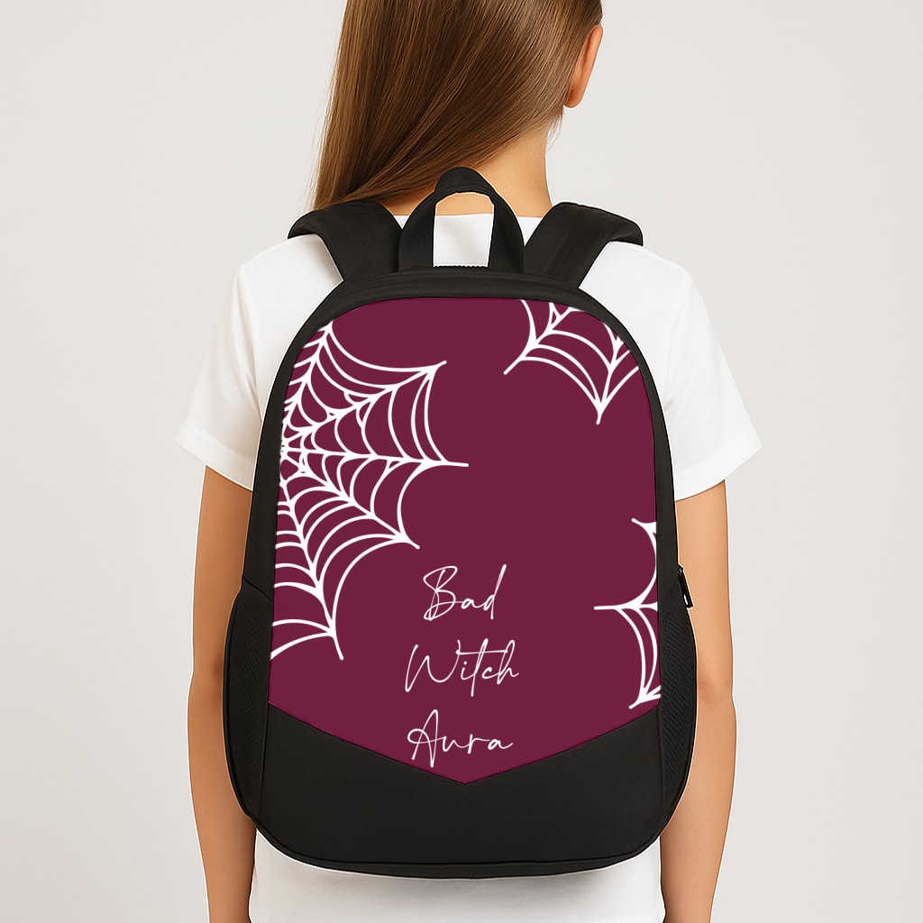 Bad Witch Aura Spider Webs School Bag