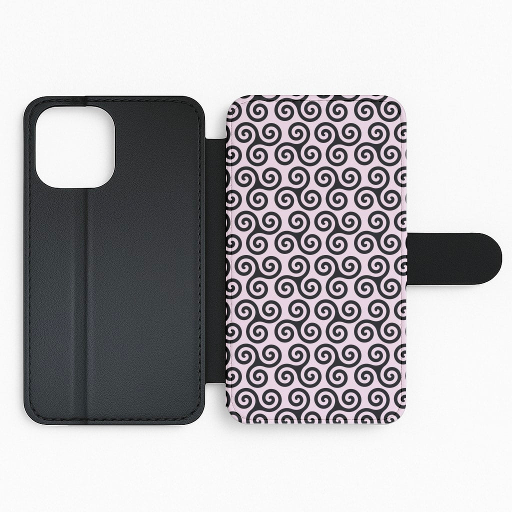 Teen Wolf Pattern Flip Phone Case