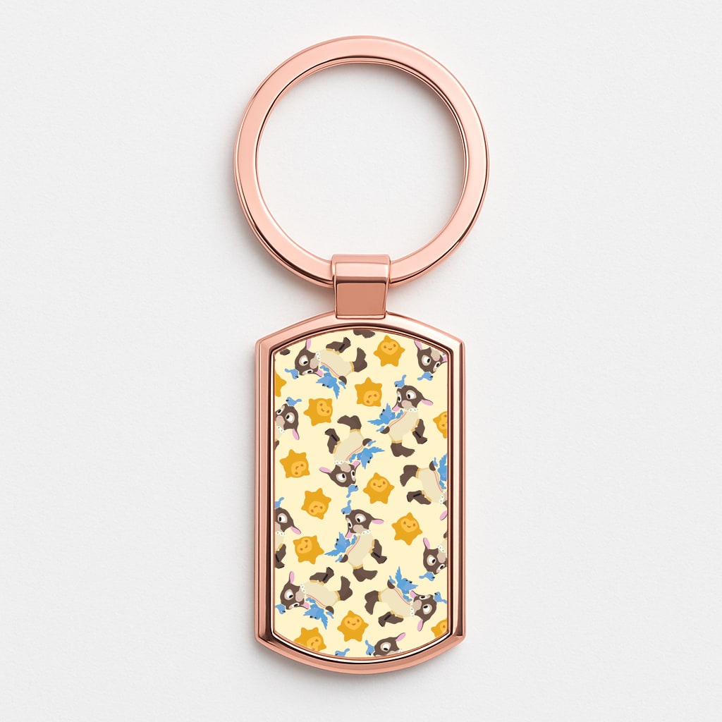 Wish Pattern Rose Gold Keyring