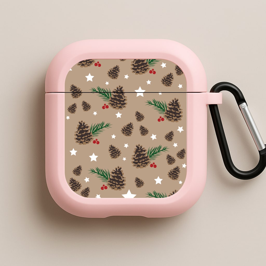 Acorn - Christmas Patterns Pink AirPods Case