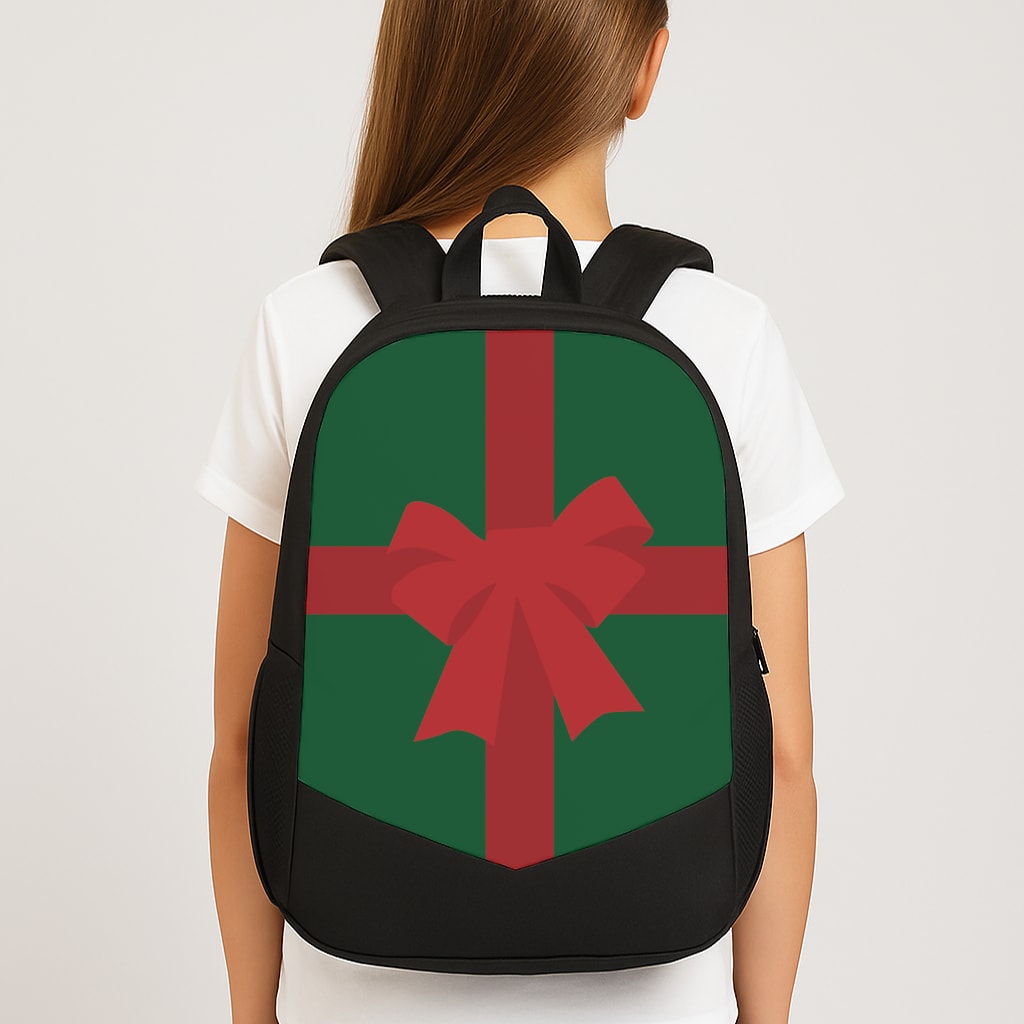 Xmas Bow - Christmas Patterns Large School Bag