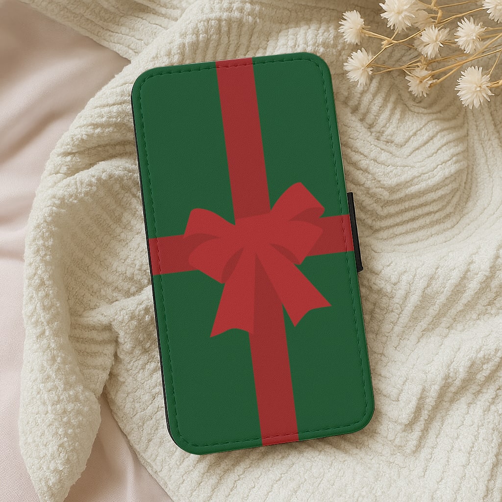 Xmas Bow - Christmas Patterns Wallet Phone Case