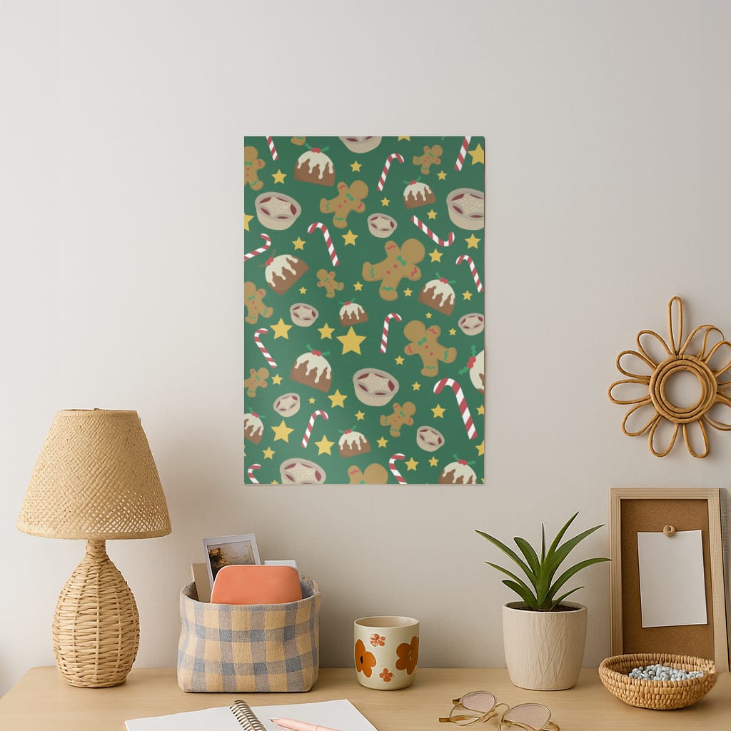 Festive - Christmas Patterns Art Print
