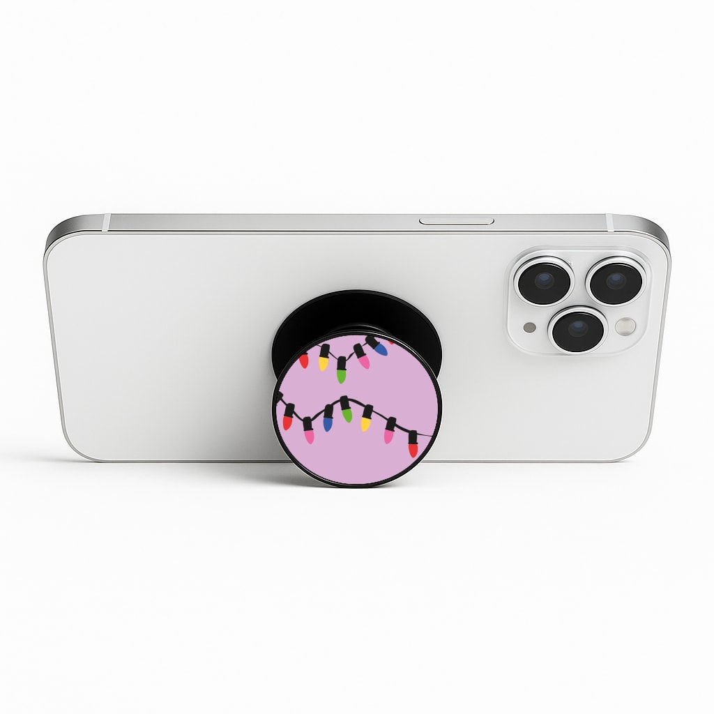 Pink Lights - Christmas Patterns Phone Stand