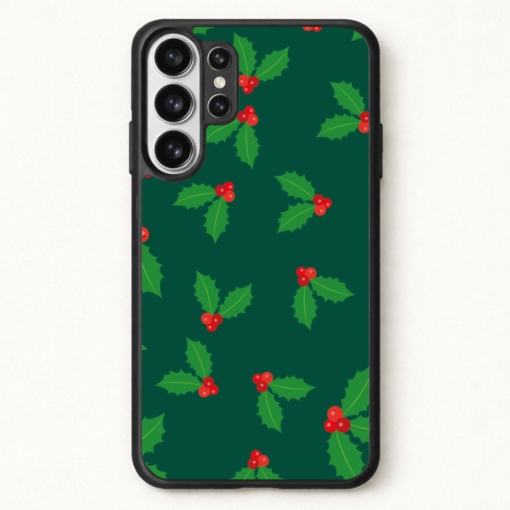 Holly - Christmas Patterns Phone Case for Galaxy S26 Ultra
