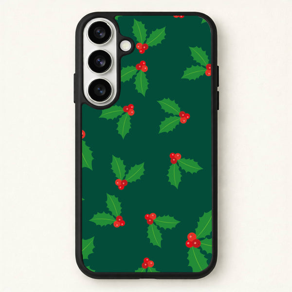 Holly - Christmas Patterns Phone Case for Galaxy S26 Plus