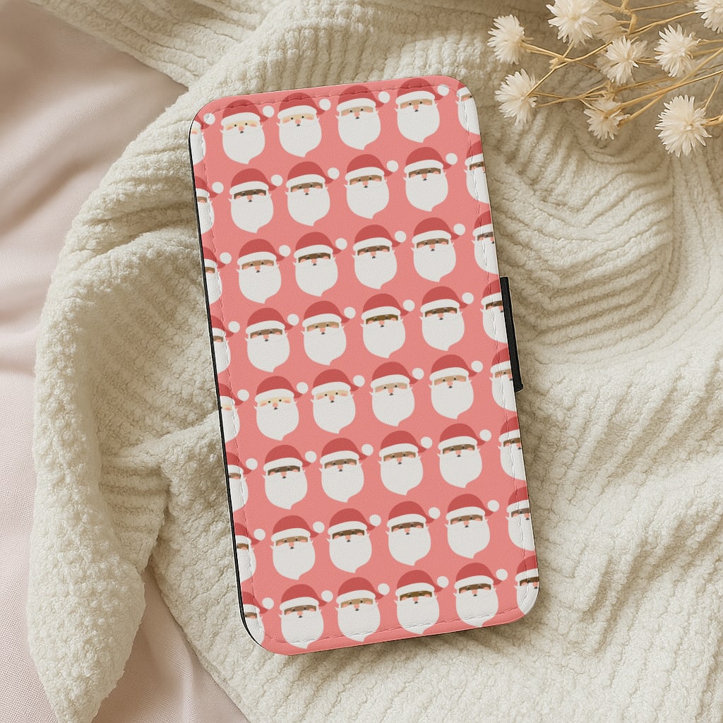 Santa Pattern - Christmas Patterns Wallet Phone Case