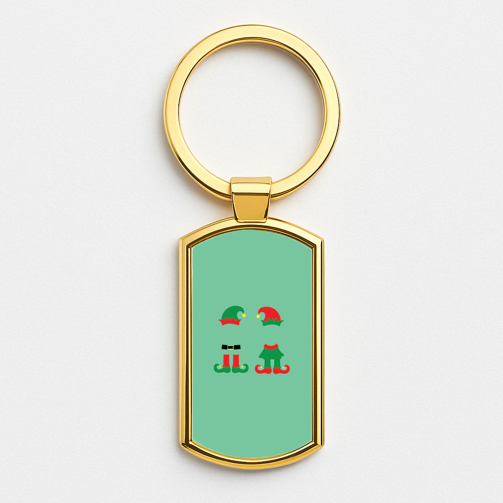Elf Body - Christmas Gold Keyring