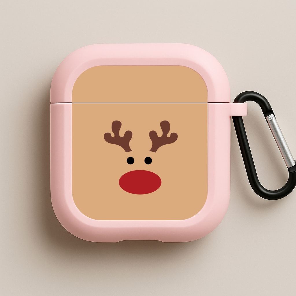 Rudolph Red Nose - Christmas Pink AirPods Case