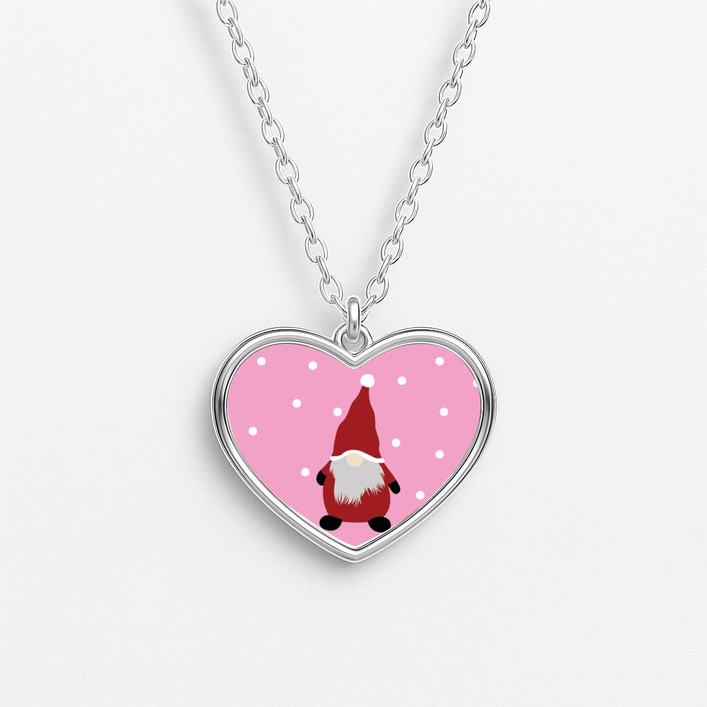 Personalised Gonk Heart Necklace