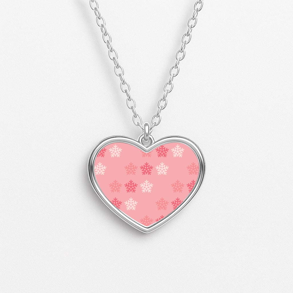 Christmas Pattern 4 Heart Necklace