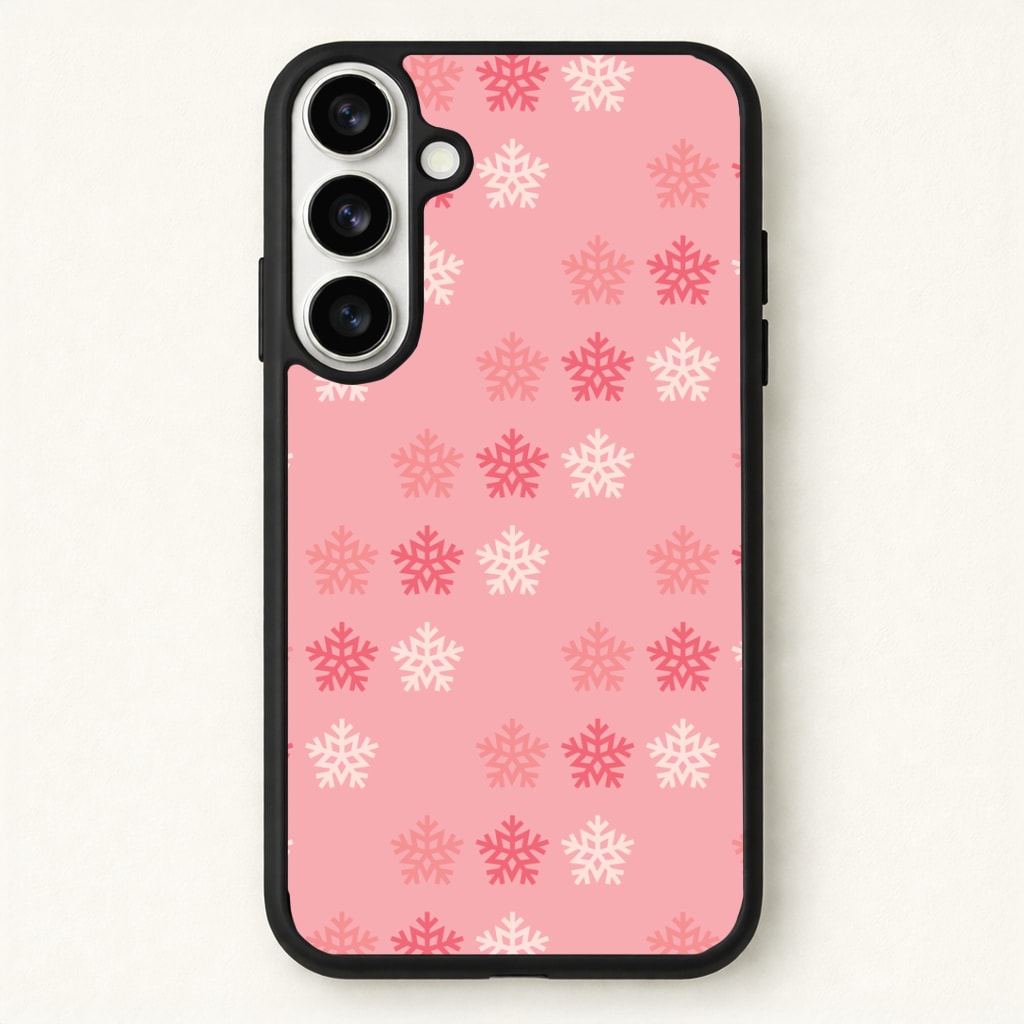 Red Slowflakes Christmas Pattern Phone Case for Galaxy S26