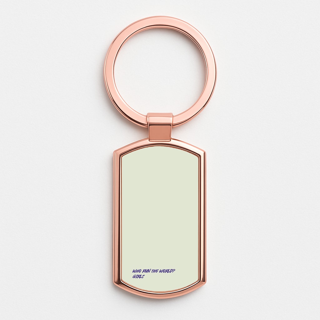 Who Run The World - Queen B Rose Gold Keyring