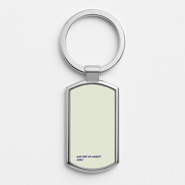 Who Run The World - Queen B Silver Keyring